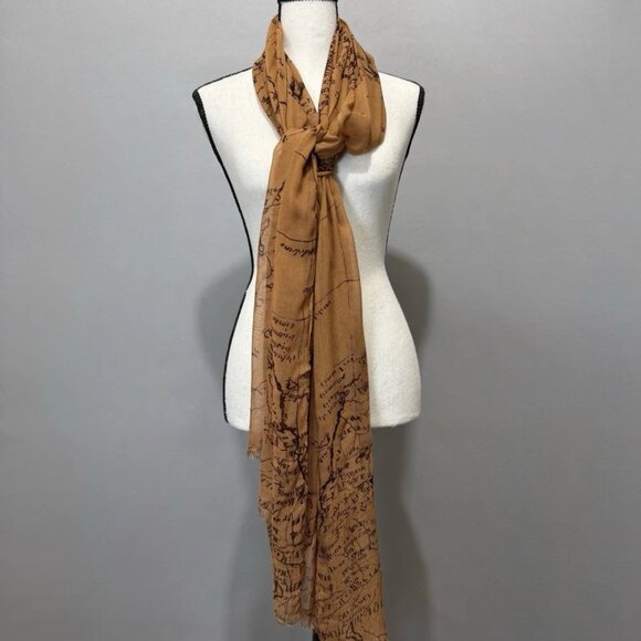 Patricia Nash Scarf Women's 25X80 Traveler Print Signature Map Soft Wrap Shawl - Picture 5 of 8